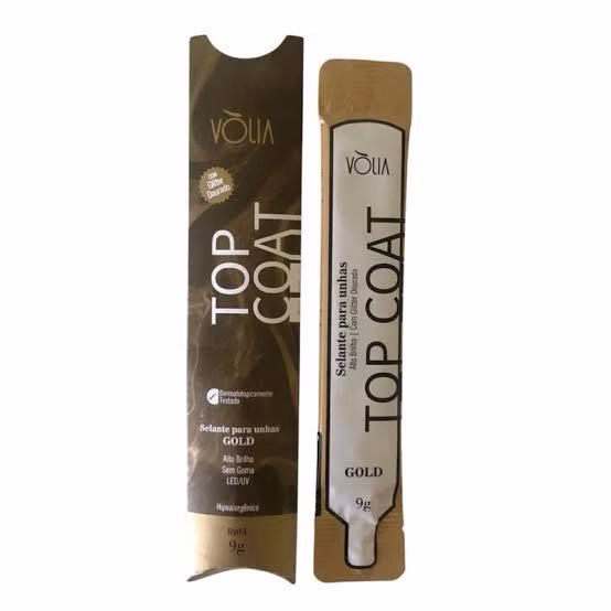 Refil Top Coat Dourado Volia 9g